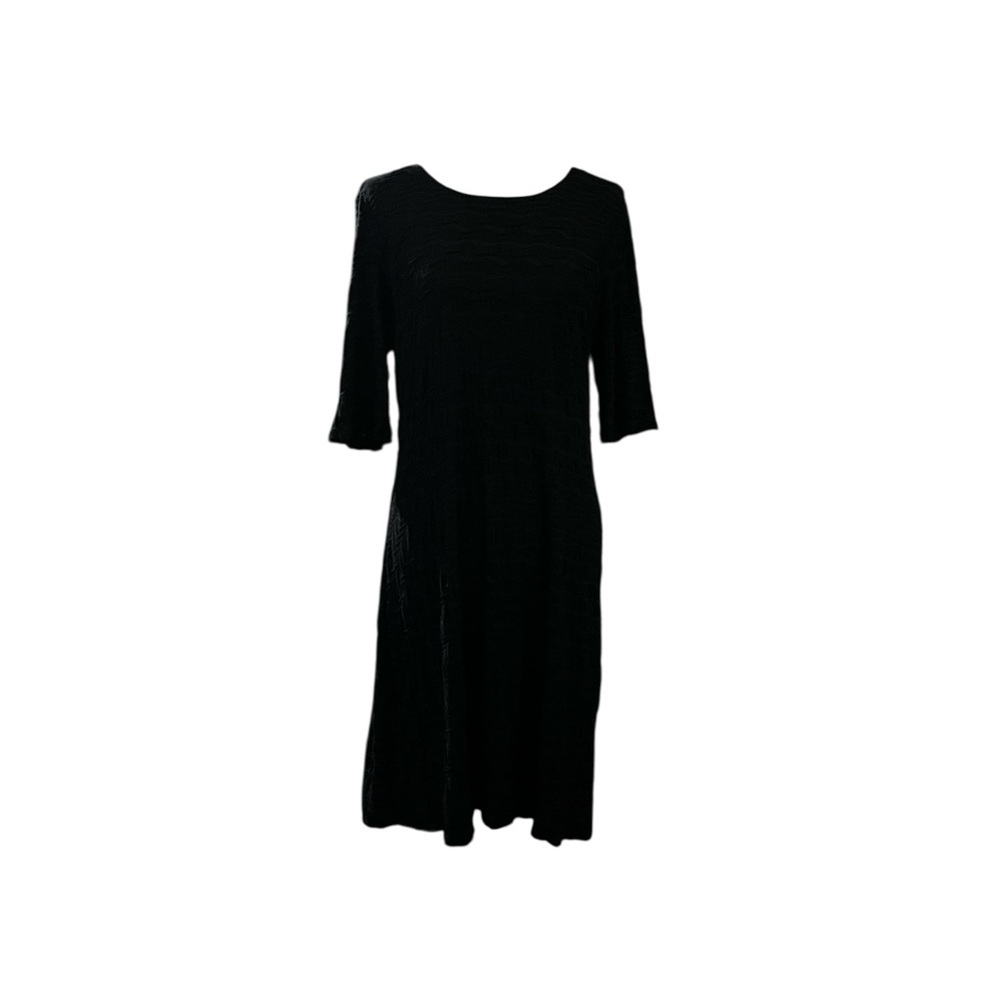 Tianello Black Textured long “ballet” dress Size Large